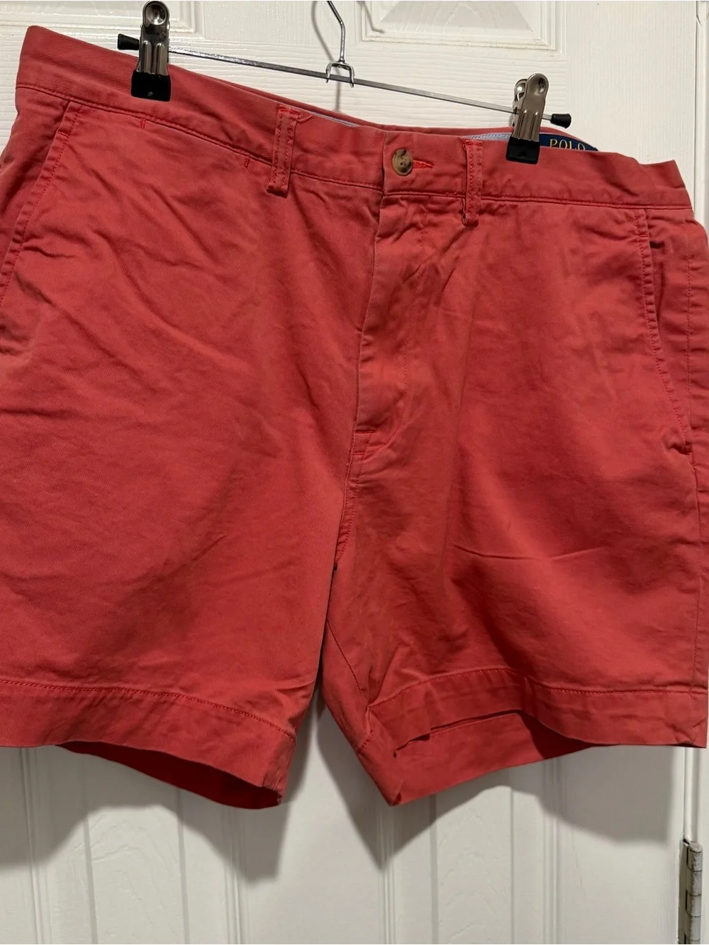 Polo Ralph Lauren Stretch Classic Fit Chino Shorts Mens 34 Coral Salmon